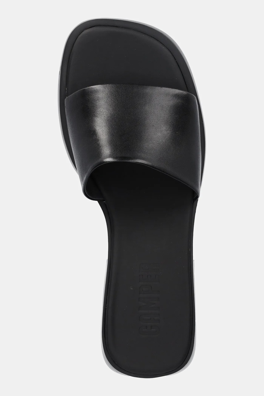 Δερμάτινες παντόφλες Camper Dana γυναικείες, χρώμα: μαύρο, K201740-001 φωτογραφία