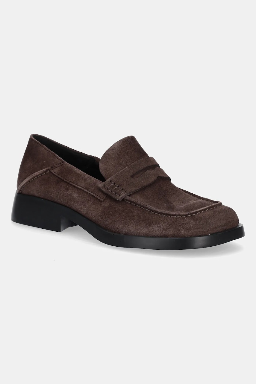 Camper mocasini din piele intoarsa Dana femei, culoarea maro, cu platforma, K201743-001 Camper mocasini din piele intoarsa Dana femei, culoarea maro, cu platforma, K201743-001