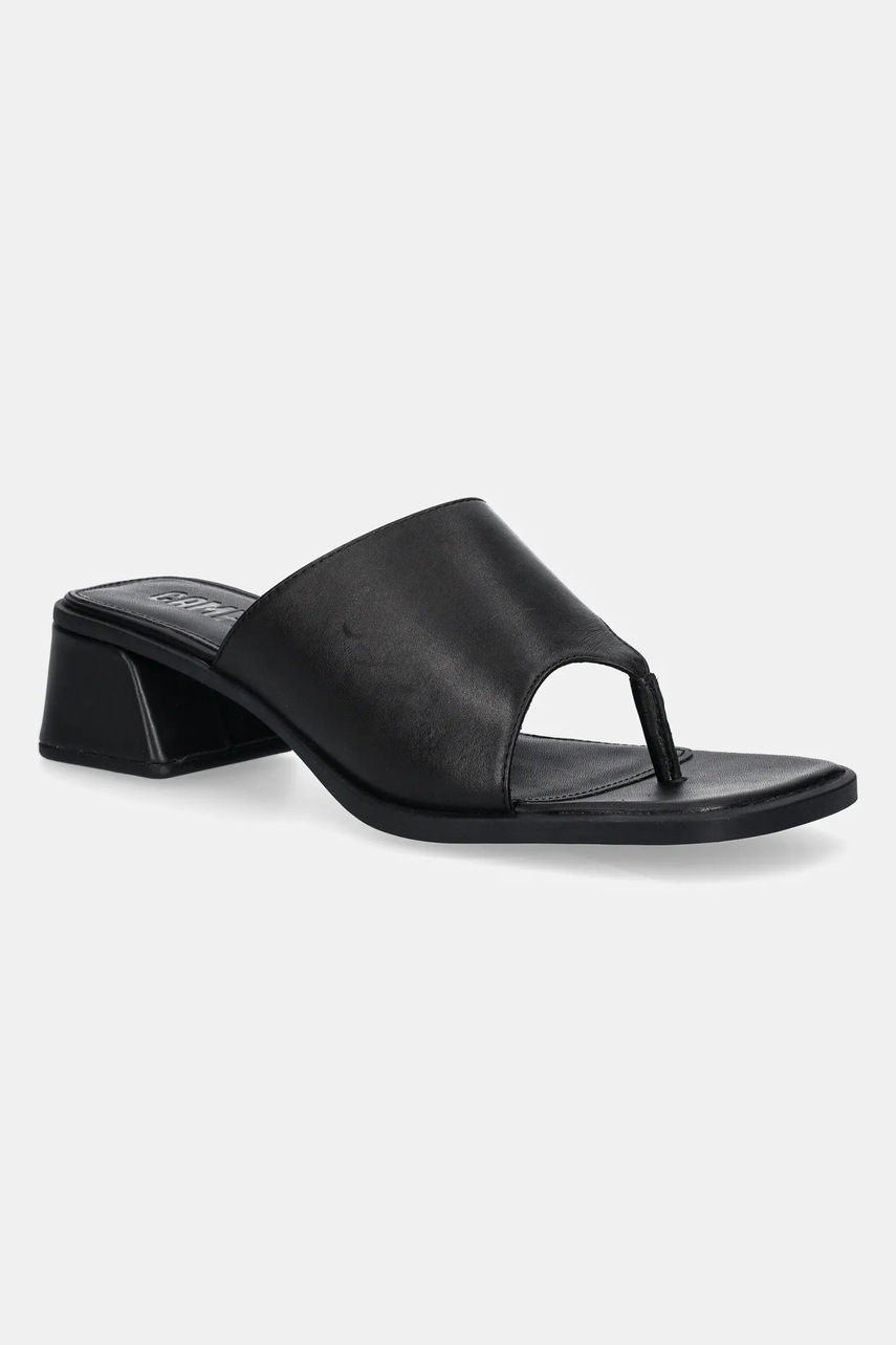 Camper slapi de piele Kora Sandal femei, culoarea negru, cu toc drept, K201738-001