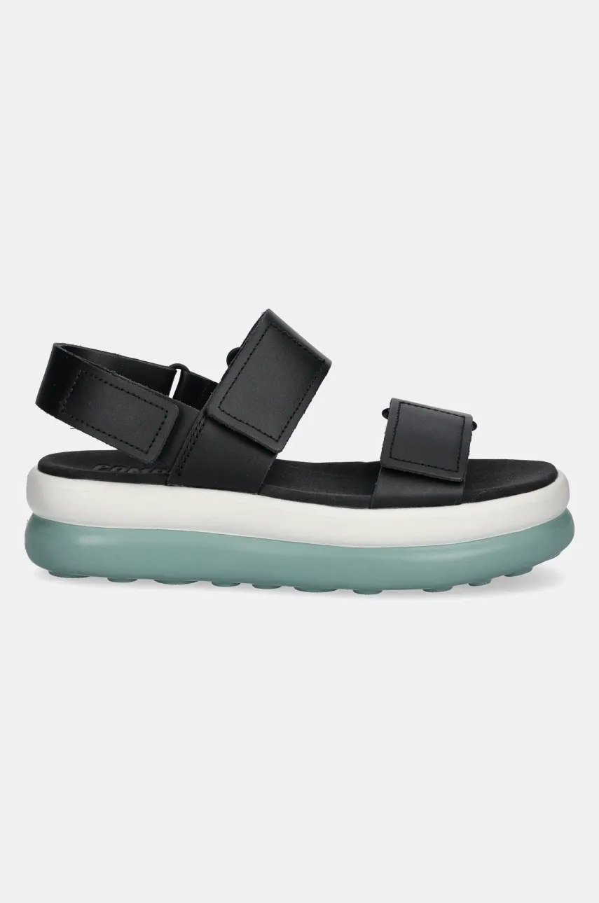 Кожаные сандалии Camper Pelotas Flota Up женские цвет чёрный на платформе K201728-005 Кожаные сандалии Camper Pelotas Flota Up женские цвет чёрный на платформе K201728-005