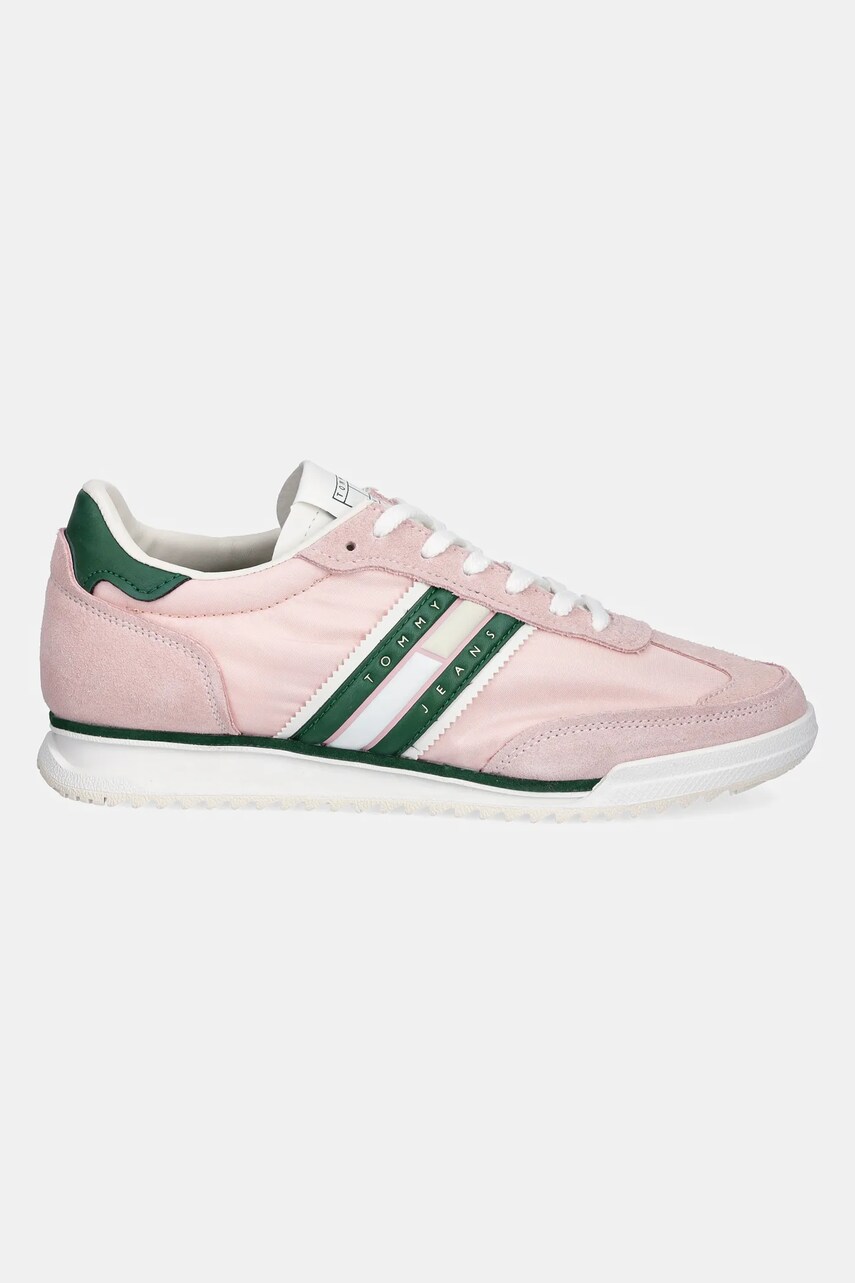 Кроссовки Tommy Jeans RETRO RUNNER CLEATED цвет розовый EN0EN02717 Кроссовки Tommy Jeans RETRO RUNNER CLEATED цвет розовый EN0EN02717