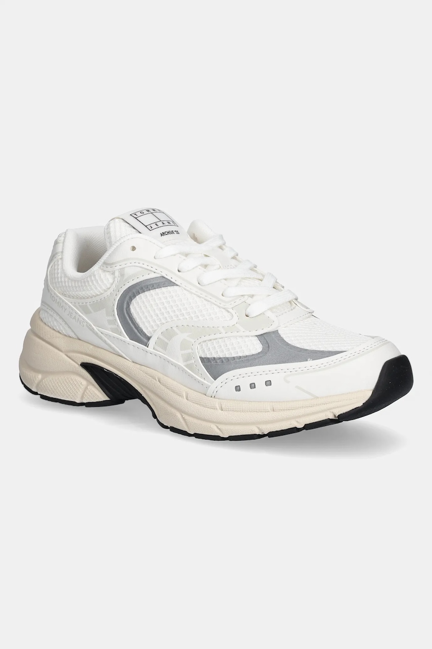 Tommy Jeans sneakers ARCHIVE 25 femei, culoarea alb, EN0EN02745