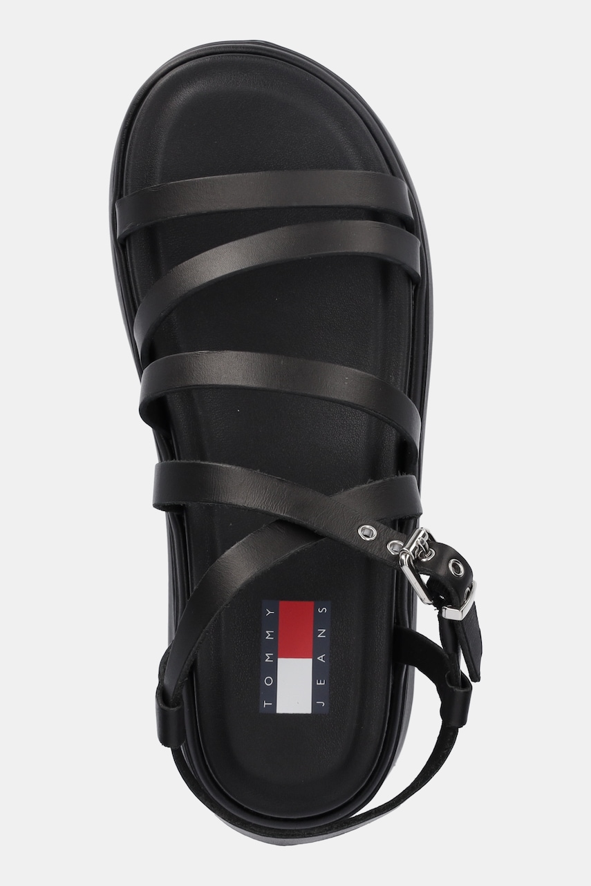 Kožené sandály Tommy Jeans WEDGY STRAPPY SANDAL (obrázek 4)