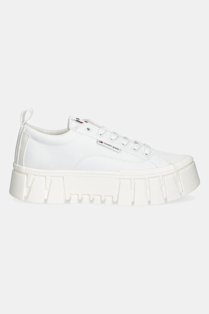 Кроссовки Tommy Jeans FLATFORM SNEAKER NYLON цвет белый EN0EN02793 Кроссовки Tommy Jeans FLATFORM SNEAKER NYLON цвет белый EN0EN02793