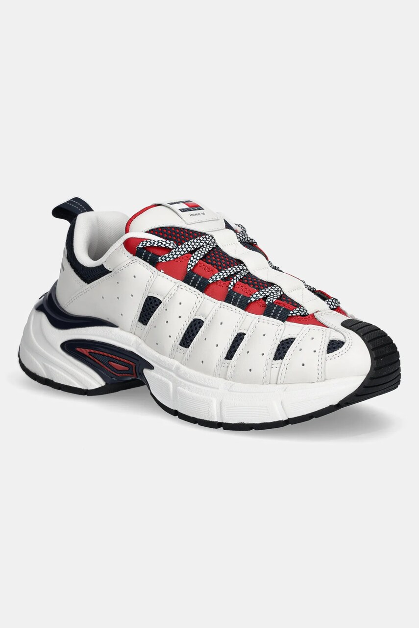 Tommy Jeans Adidasi ARCHIVE 95 femei, culoarea alb, EN0EN02814