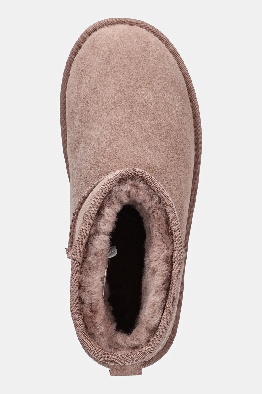 Замшеві чоботи Emu Australia Stinger Micro Flatform колір рожевий W13082 Cameo Rose 