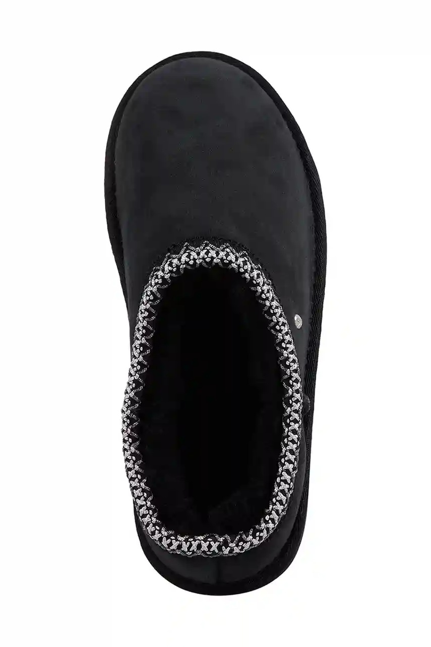 Παντόφλες σουέτ Emu Australia Sharky Scuff χρώμα: μαύρο, W13179 Black φωτογραφία