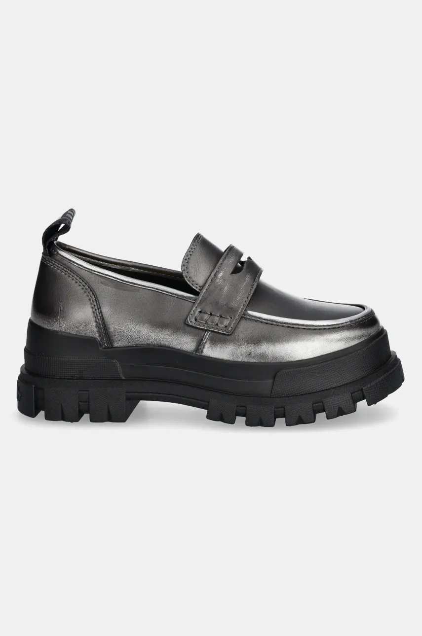 Мокасины Buffalo Aspha Loafer Vntg женские цвет серый на платформе 1624083-PEW Мокасины Buffalo Aspha Loafer Vntg женские цвет серый на платформе 1624083-PEW