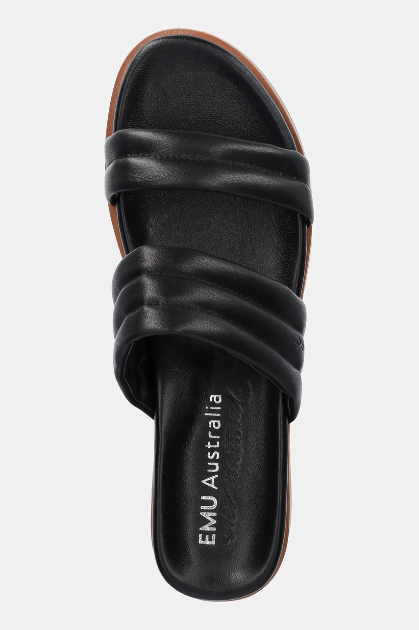 Δερμάτινες παντόφλες Emu Australia Bondi γυναικείες, χρώμα: μαύρο, W13174 Black φωτογραφία