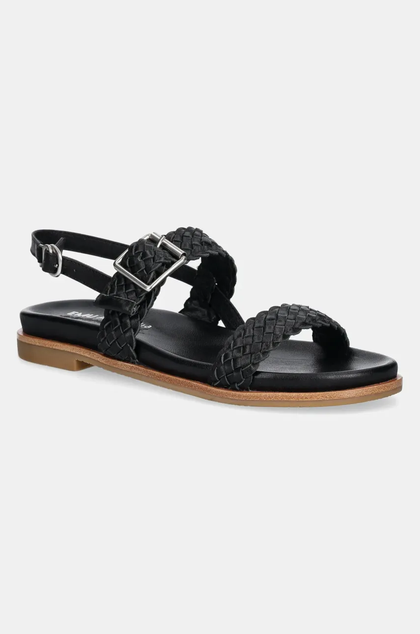 Emu Australia sandale de piele Hyams femei, culoarea negru, W13175 Black