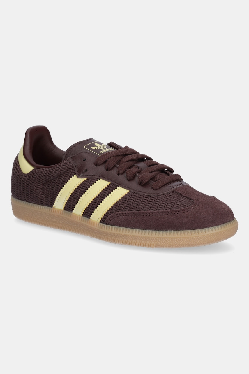 adidas Originals sneakers Samba OG femei, culoarea maro, JR8167 adidas Originals sneakers Samba OG femei, culoarea maro, JR8167