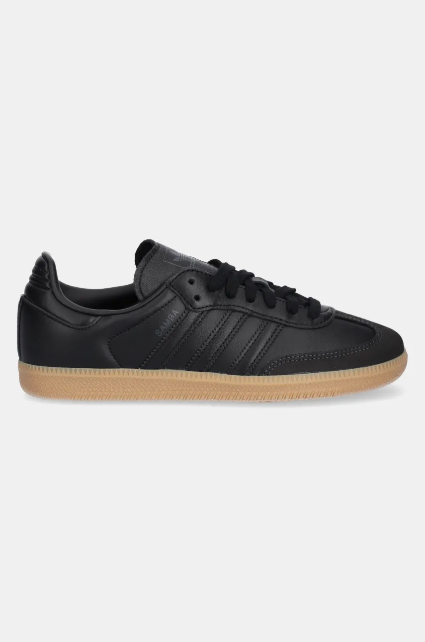 Кожаные кроссовки adidas Originals Samba OG женские цвет чёрный JS2762 Кожаные кроссовки adidas Originals Samba OG женские цвет чёрный JS2762