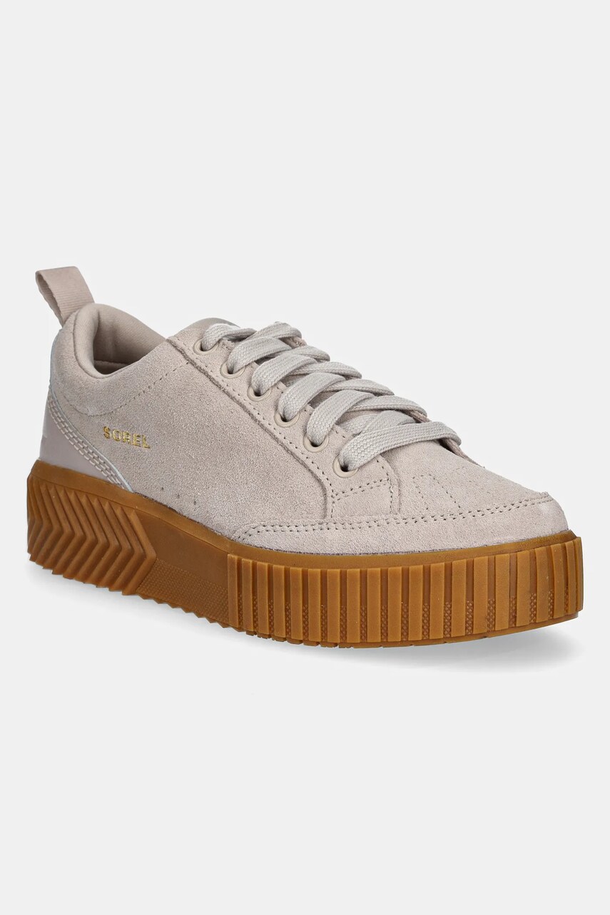 Sorel sneakers din piele intoarsă ONA AVE LOW WP femei, culoarea bej, 2077991084