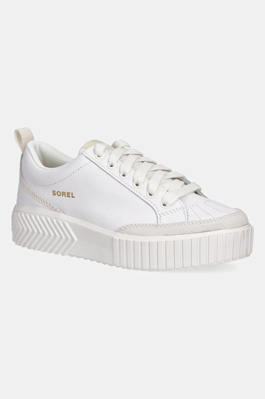 Sorel sneakers din piele ONA AVE LOW WP femei, culoarea alb, 2077991125