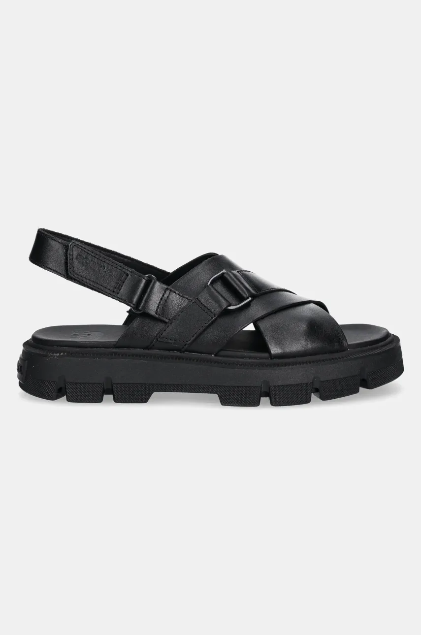 Кожаные сандалии Sorel REIN CB CRISSCROSS женские цвет чёрный на платформе 2114141010 Кожаные сандалии Sorel REIN CB CRISSCROSS женские цвет чёрный на платформе 2114141010