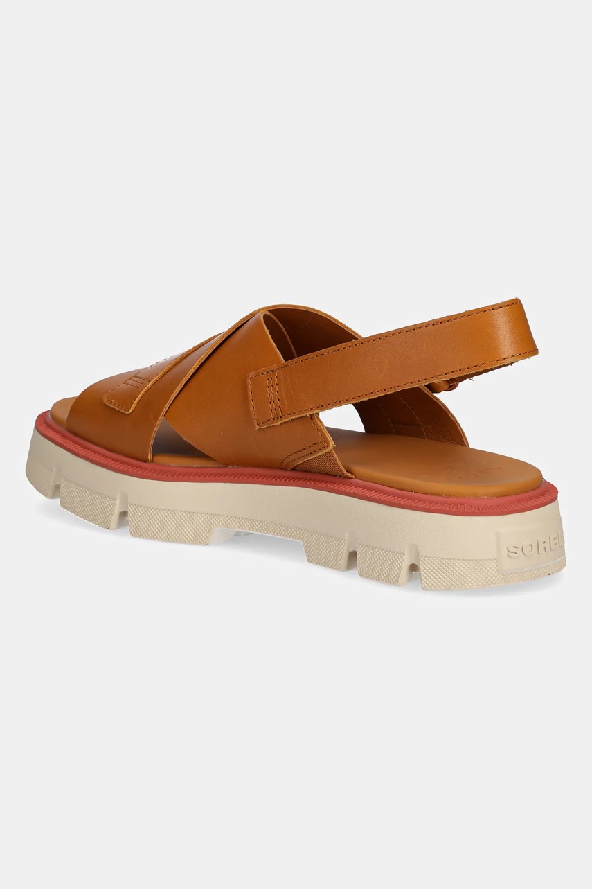 Δερμάτινα σανδάλια Sorel REIN CB CRISSCROSS χρώμα: καφέ, 2114141708 φωτογραφία