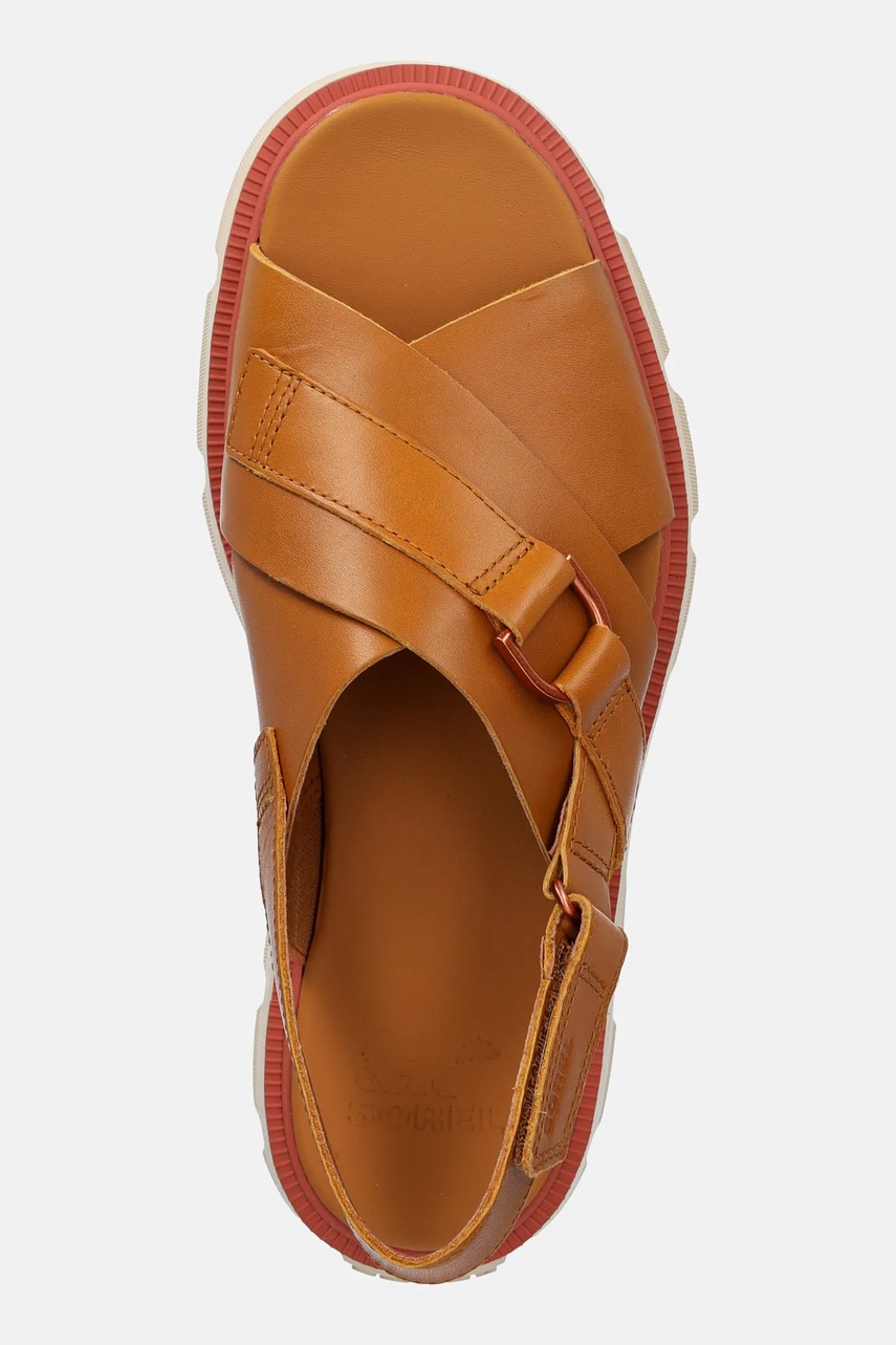 Δερμάτινα σανδάλια Sorel REIN CB CRISSCROSS χρώμα: καφέ, 2114141708 φωτογραφία