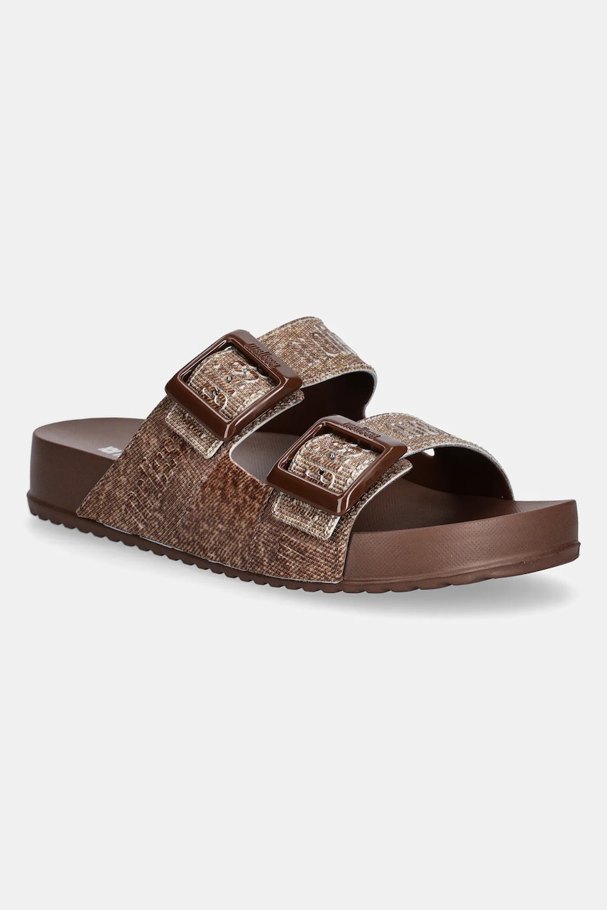 Melissa papuci COZY M LOVER SLIDE DENIM femei, culoarea maro, M 36146