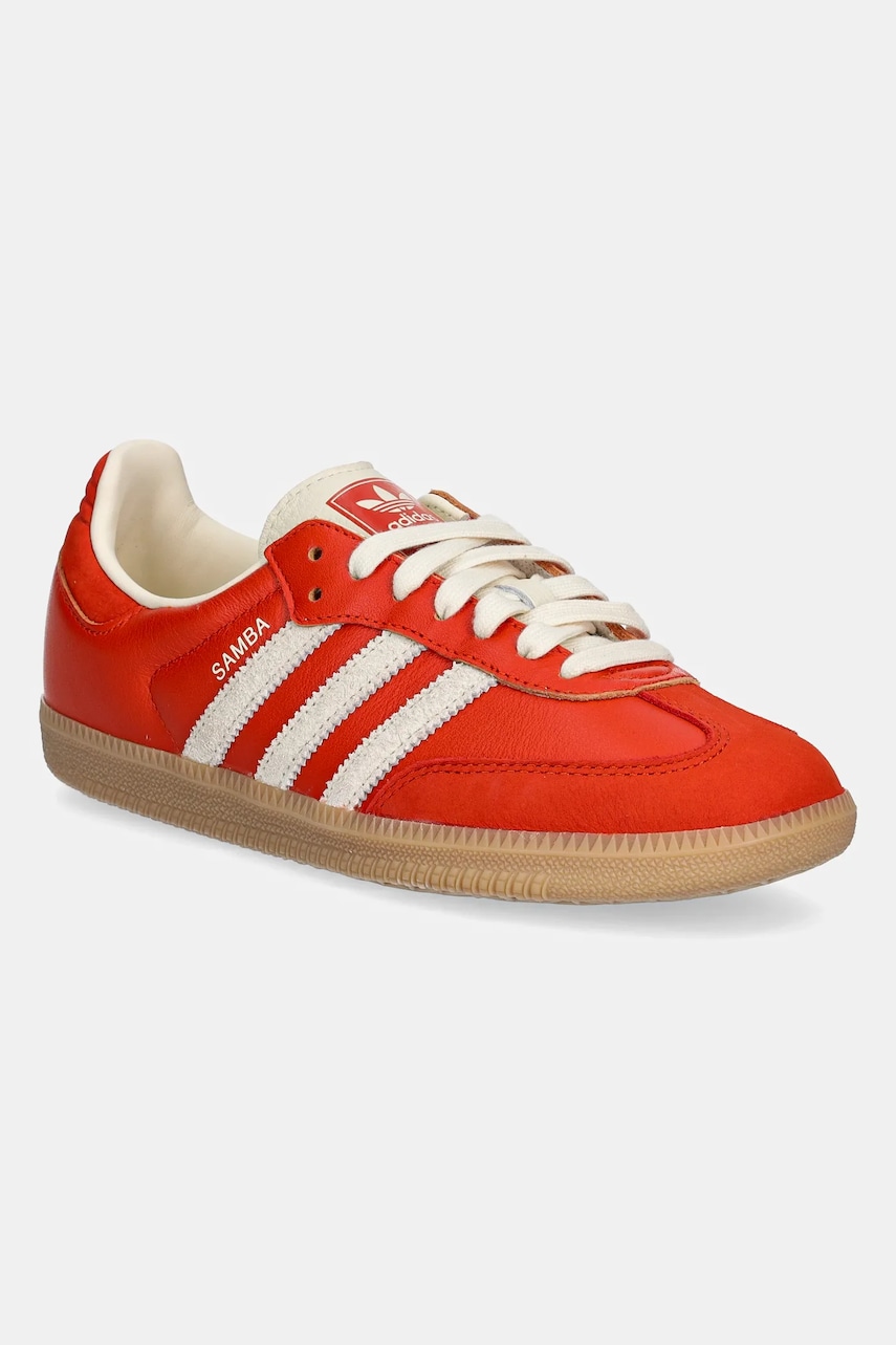 adidas Originals sneakers din piele intoarsă Samba OG femei, culoarea portocaliu, JI2737 adidas Originals sneakers din piele intoarsă Samba OG femei, culoarea portocaliu, JI2737