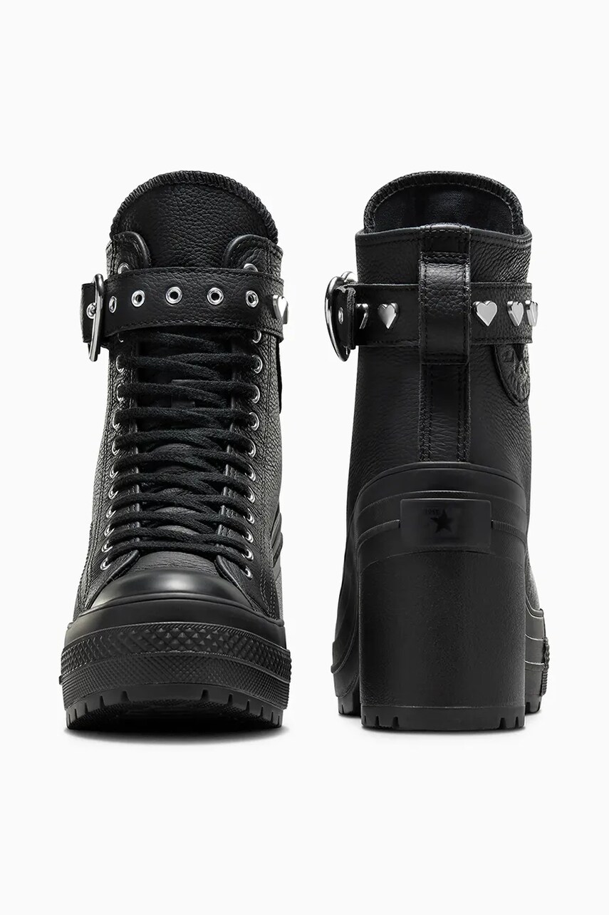 Converse bőr sneaker Chuck 70 De Luxe Heel Valentine's Day fekete, A10634C termék 2. képe