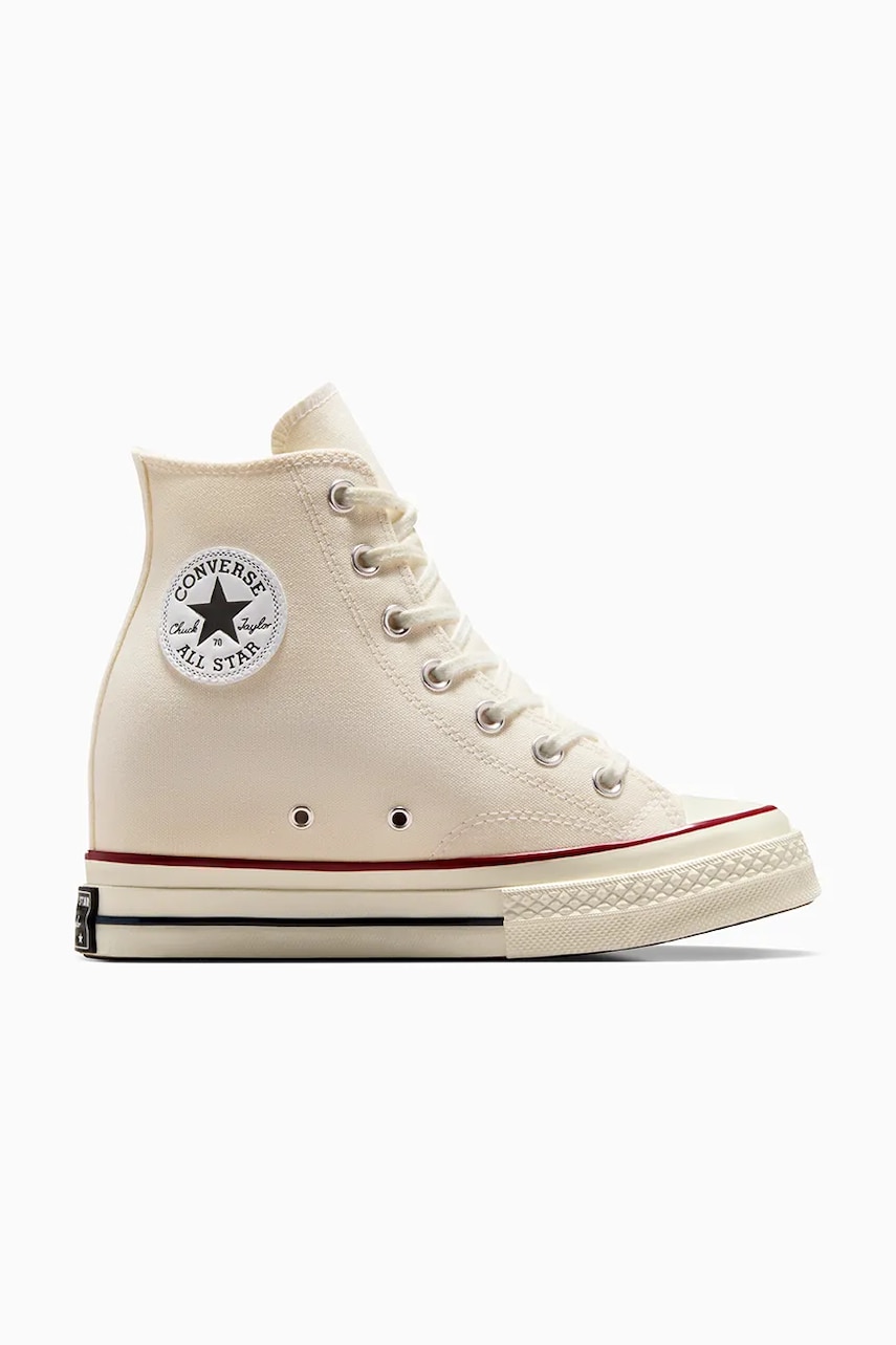 Converse teniși Chuck 70 Wedge femei, culoarea alb, A12562C Converse teniși Chuck 70 Wedge femei, culoarea alb, A12562C