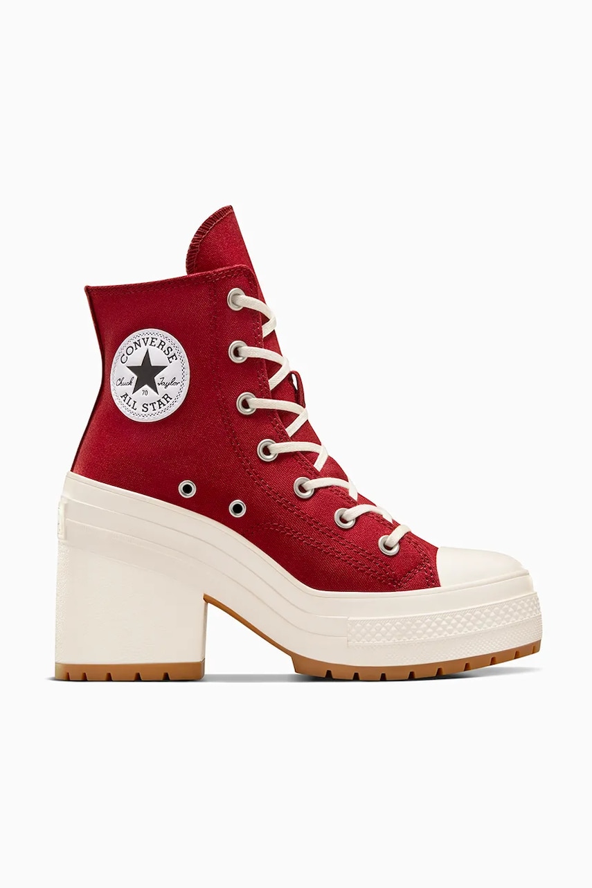 Converse teniși Chuck 70 De Luxe Heel femei, culoarea roșu, A12576C Converse teniși Chuck 70 De Luxe Heel femei, culoarea roșu, A12576C
