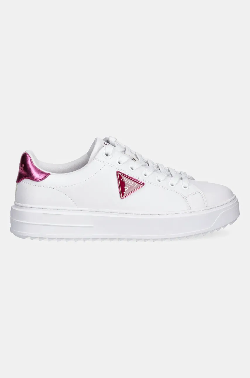 Кожаные кроссовки Guess DENESA12 женская цвет белый FLJD12 LEA12 Кожаные кроссовки Guess DENESA12 женская цвет белый FLJD12 LEA12