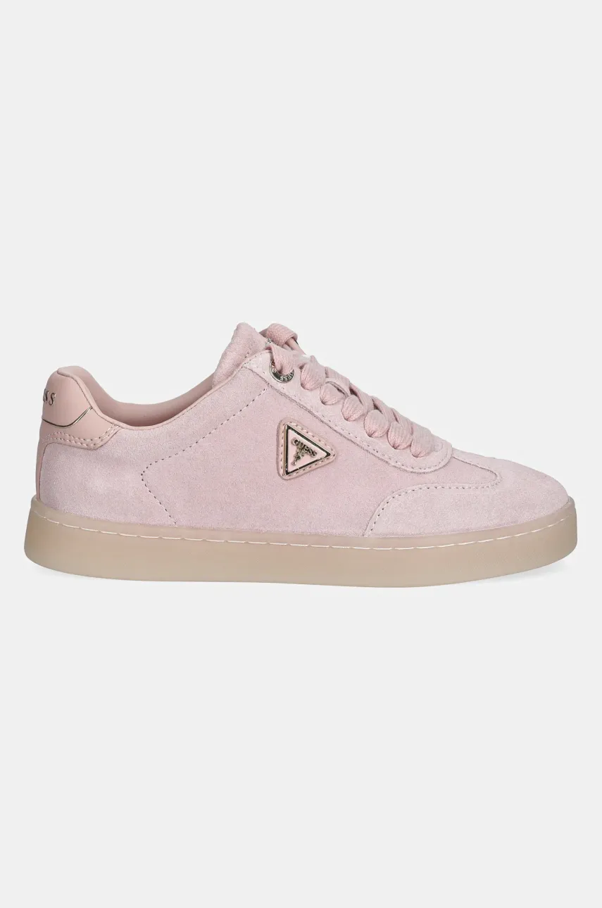 Замшевые кроссовки Guess JAZLIE женские цвет розовый FLJJAZ SUE12 Замшевые кроссовки Guess JAZLIE женские цвет розовый FLJJAZ SUE12