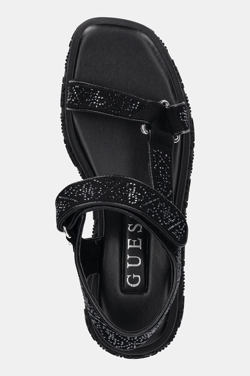 Σανδάλια Guess LODE χρώμα: μαύρο, FLJLOD FAP03 φωτογραφία