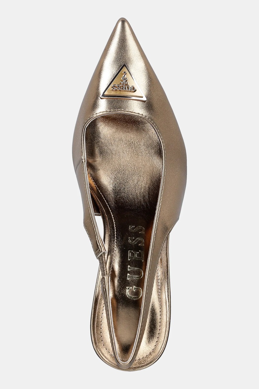 Γόβες Guess NASSIR χρώμα: χρυσαφί, FLJNAS LEL05 φωτογραφία