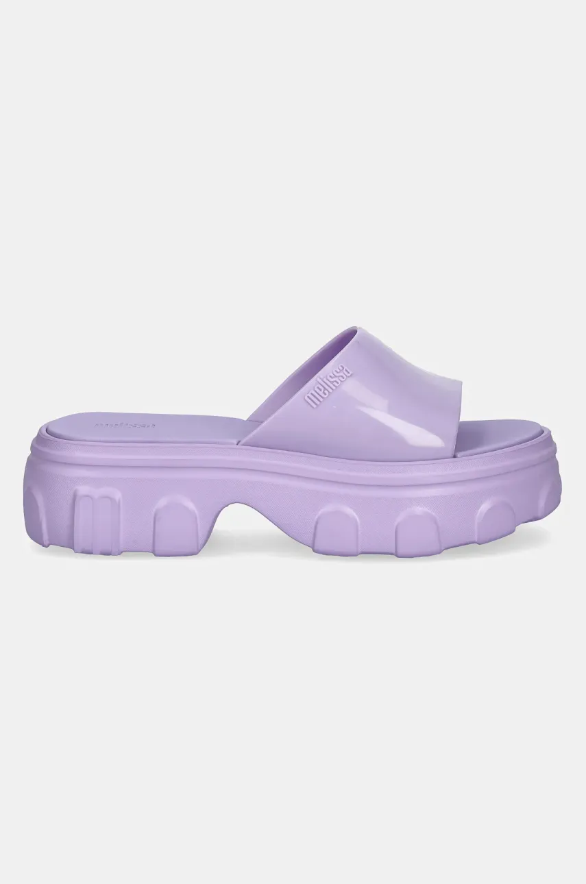 Шлепанцы Melissa MELISSA ELLA SLIDE AD женские цвет фиолетовый на платформе M 35882.BH683 Шлепанцы Melissa MELISSA ELLA SLIDE AD женские цвет фиолетовый на платформе M 35882.BH683