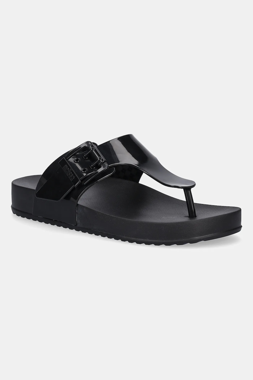 Melissa slapi MELISSA COZY FLIP FLOP AD femei, culoarea negru, cu toc plat, M 35933.BC910 Melissa slapi MELISSA COZY FLIP FLOP AD femei, culoarea negru, cu toc plat, M 35933.BC910