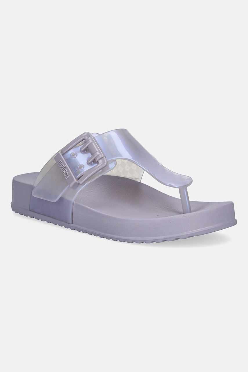 Melissa slapi MELISSA COZY FLIP FLOP AD femei, culoarea violet, cu toc plat, M 35933.BC915