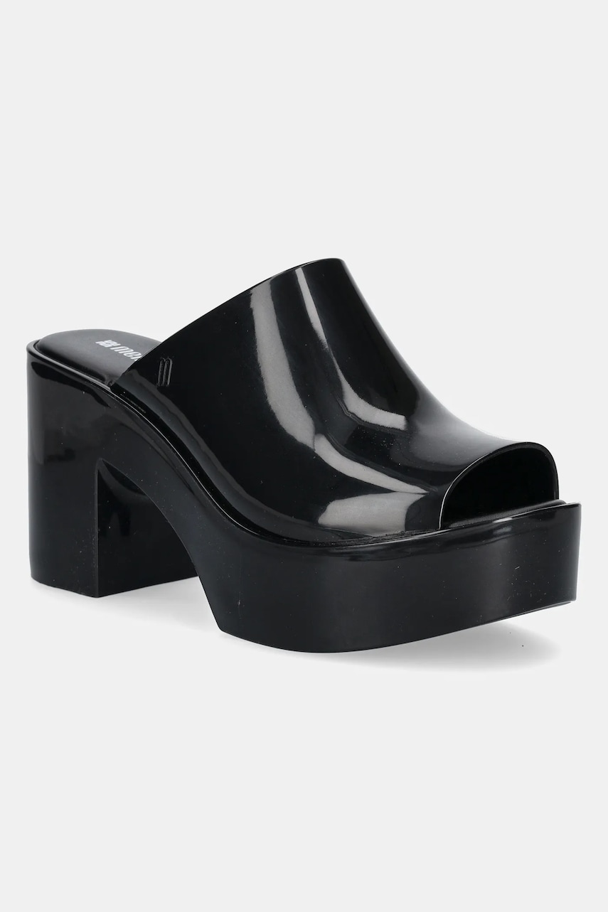 Melissa papuci MELISSA MULE HYPE AD femei, culoarea negru, cu toc drept, M 36026.BI526