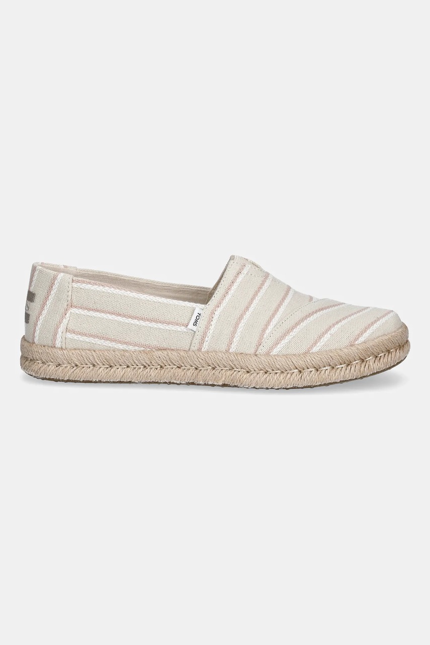 Эспадрильи Toms NATURAL WOVEN STRIPES цвет бежевый 10021816