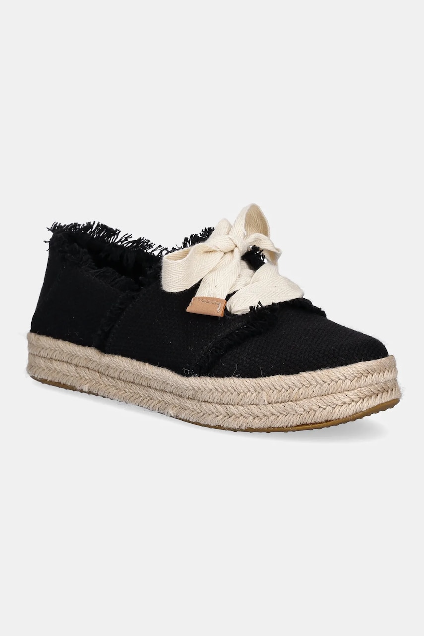 Toms teniși BEACHSIDE WOVEN/FRAY culoarea negru, 10021856 Toms teniși BEACHSIDE WOVEN/FRAY culoarea negru, 10021856