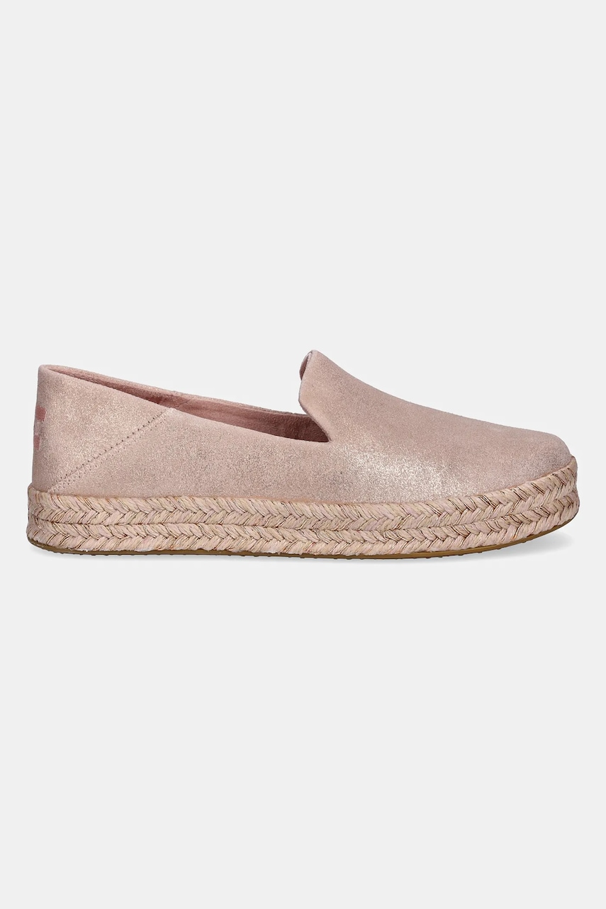 Эспадрильи Toms PALE ROSE METALLIC SUEDE цвет розовый 10021868 Эспадрильи Toms PALE ROSE METALLIC SUEDE цвет розовый 10021868