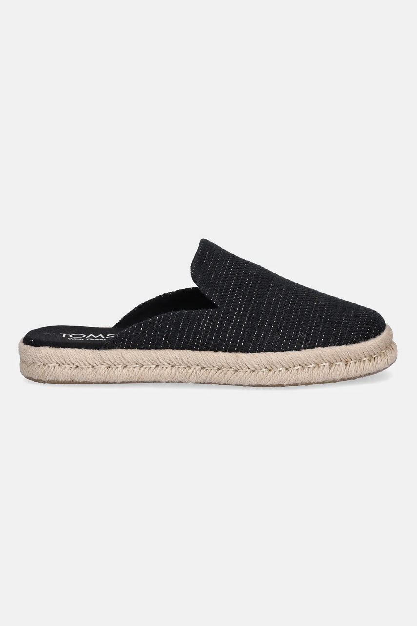 Эспадрильи Toms METALLIC LINEN STRIPE цвет чёрный 10021880