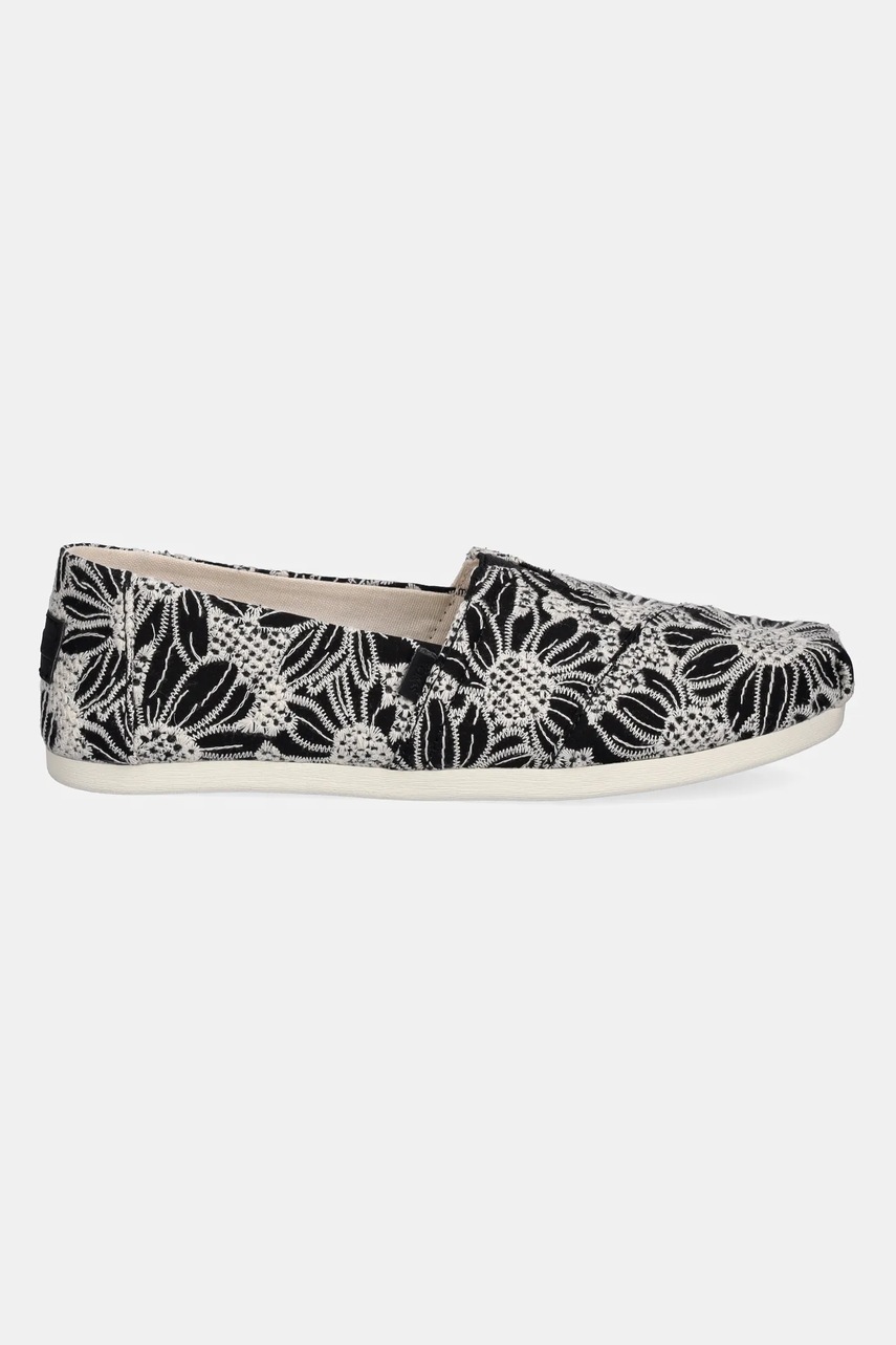 Кеды Toms OVERSIZED FLORAL EYELET цвет чёрный 10021888