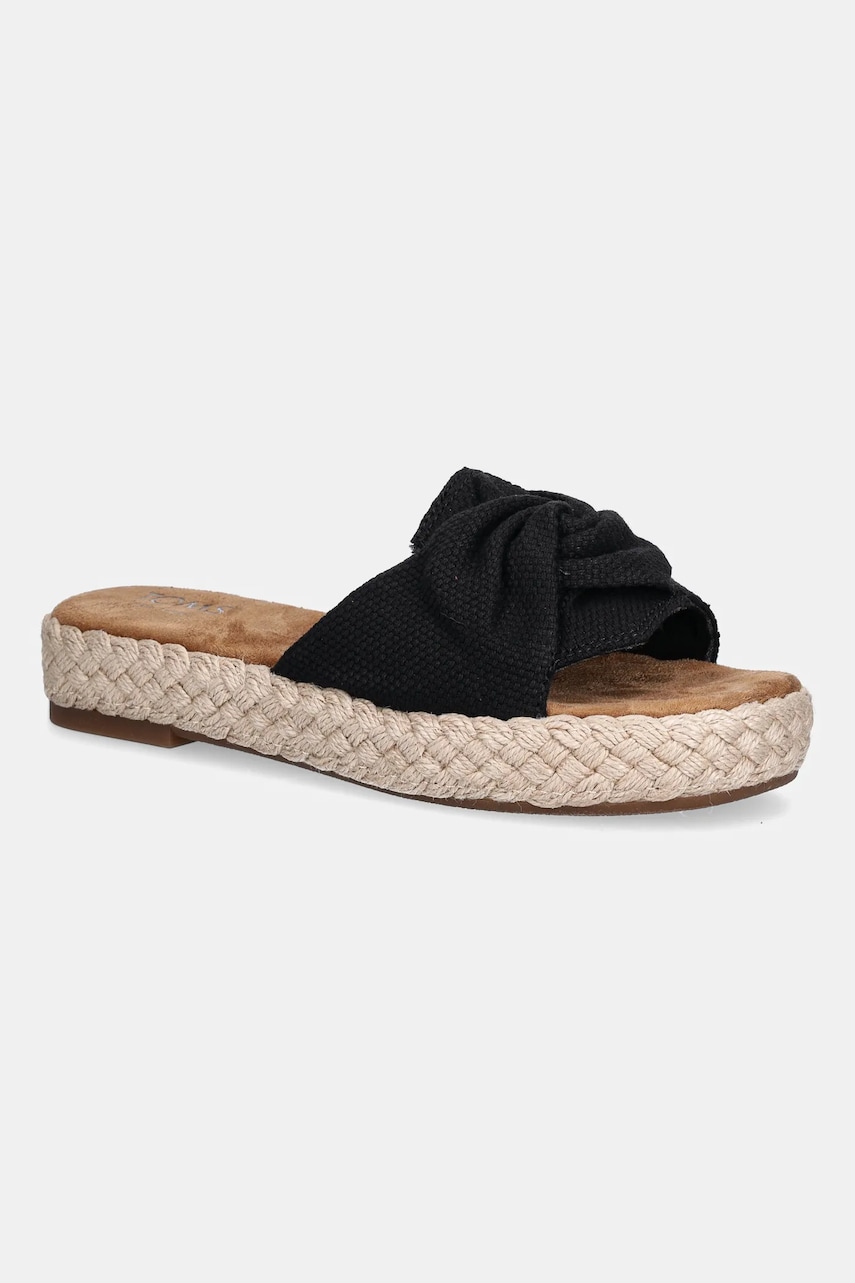 Toms papuci BEACHSIDE culoarea negru, cu platforma, 10021978