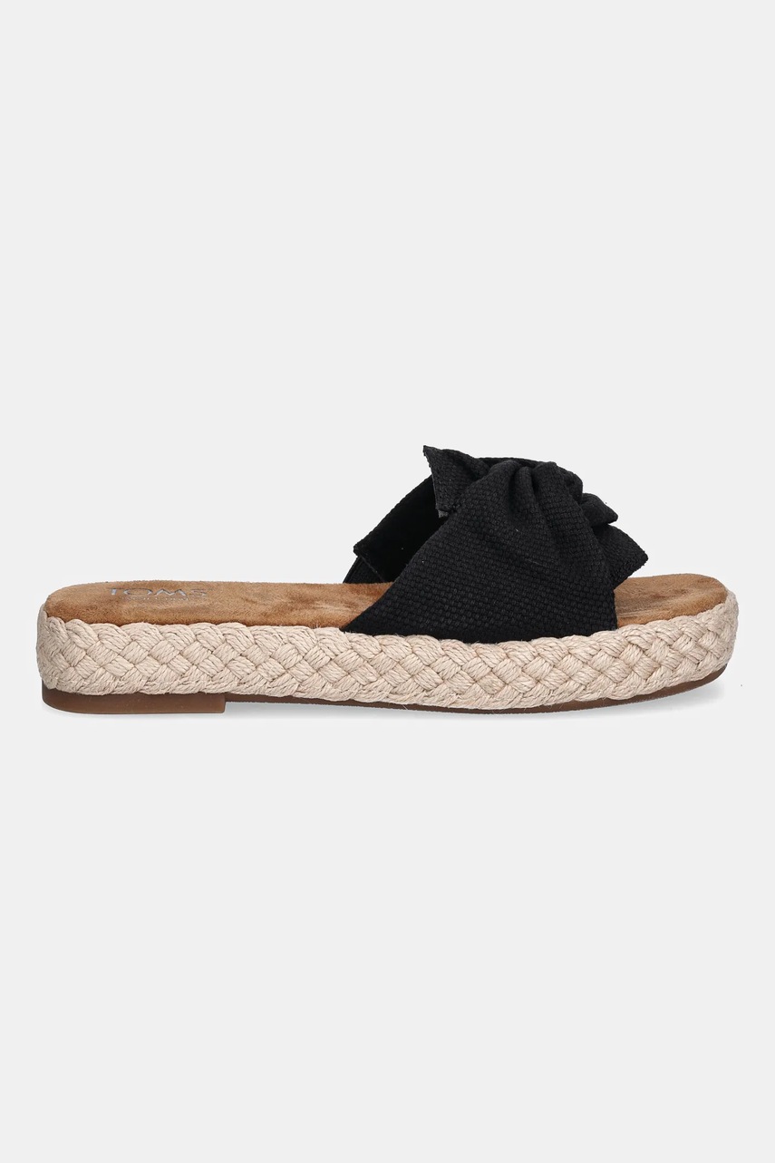 Шлепанцы Toms BEACHSIDE цвет чёрный на платформе 10021978