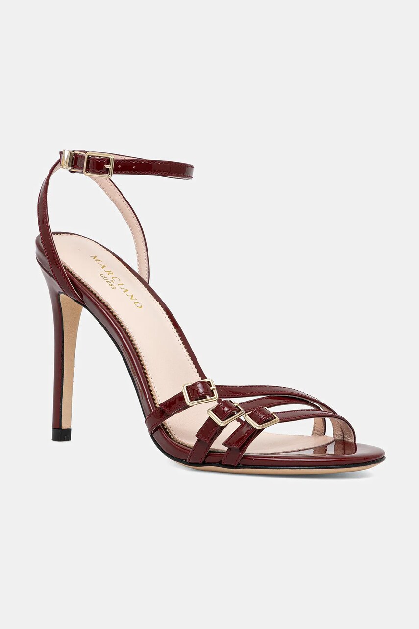 Levně Sandály Guess STRAPPY BUCKLE SANDAL vínová barva, 5GGZ27 7231A