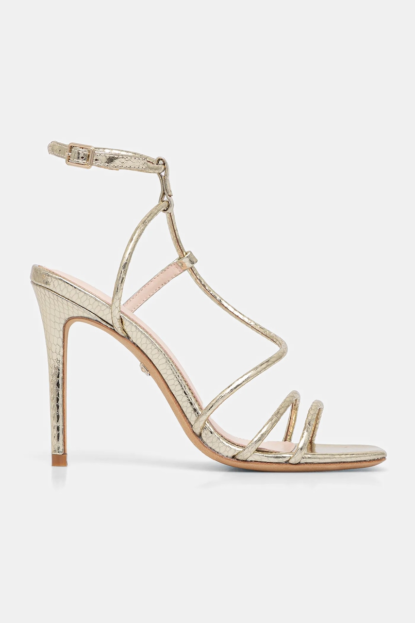 Кожаные сандалии Guess STRAPPY HEELS цвет золотой 5GGZ34 7325A Кожаные сандалии Guess STRAPPY HEELS цвет золотой 5GGZ34 7325A