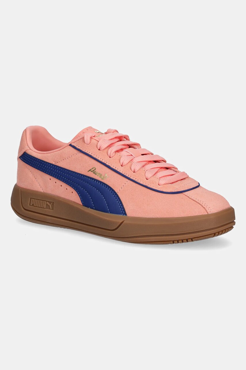Puma sneakers din piele Puma Club Klassika SD femei, culoarea portocaliu, 400718