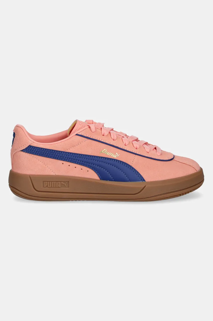 Кожаные кроссовки Puma Puma Club Klassika SD женские цвет оранжевый 400718 Кожаные кроссовки Puma Puma Club Klassika SD женские цвет оранжевый 400718