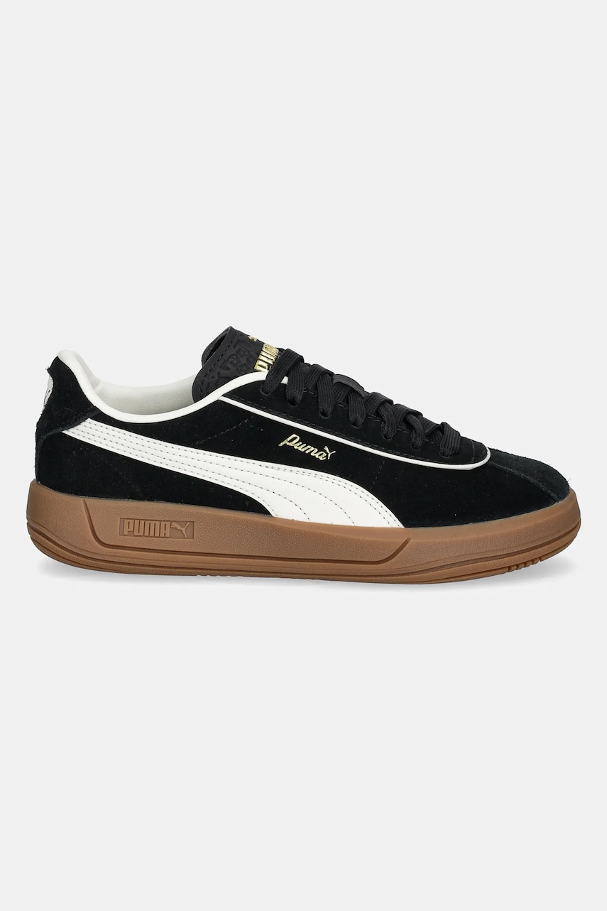 Кожаные кроссовки Puma Puma Club Klassika SD женские цвет чёрный 400718 Кожаные кроссовки Puma Puma Club Klassika SD женские цвет чёрный 400718