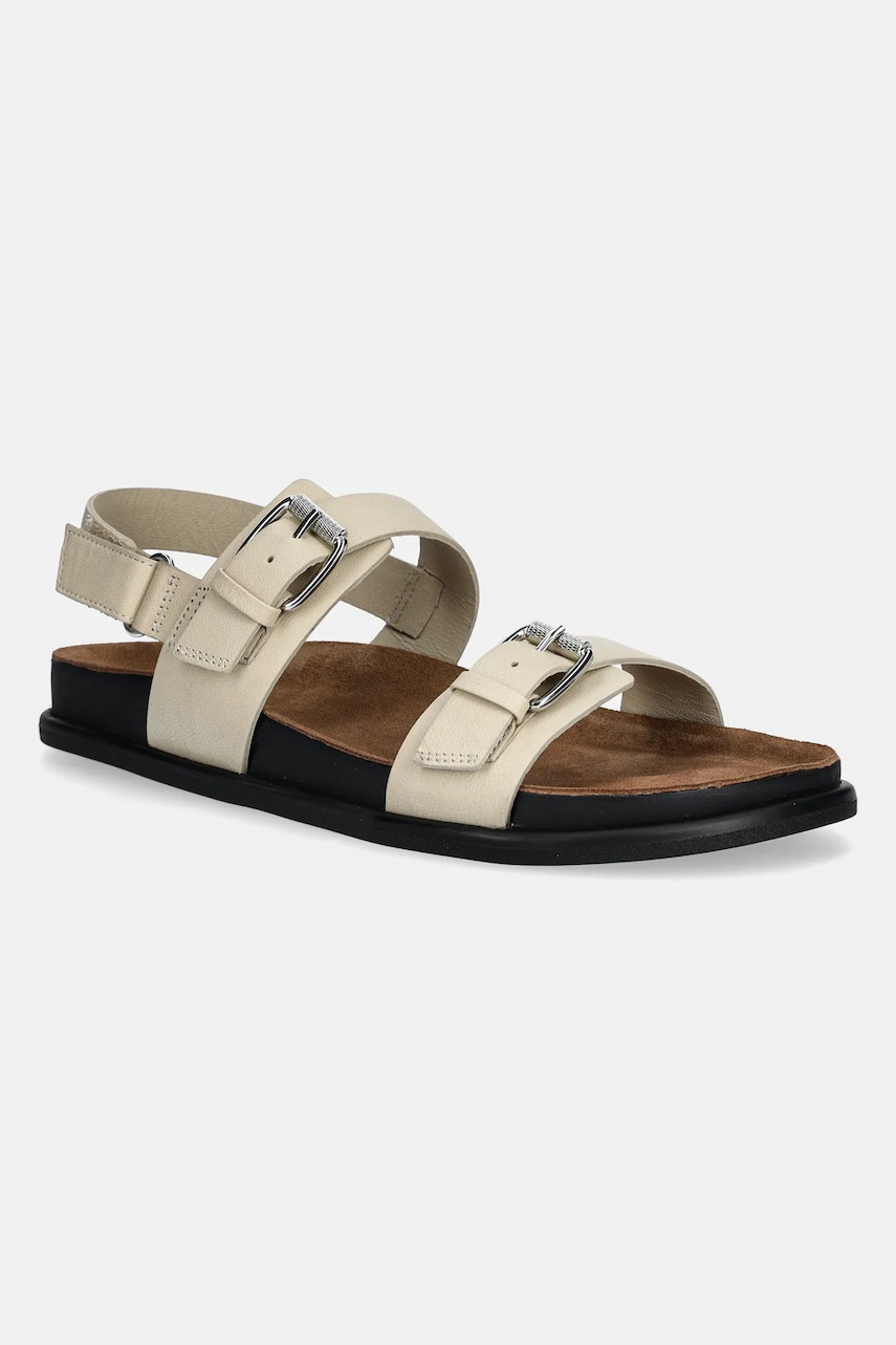 Vagabond Shoemakers sandale de piele EFFIE femei, culoarea bej, 5922-201-02