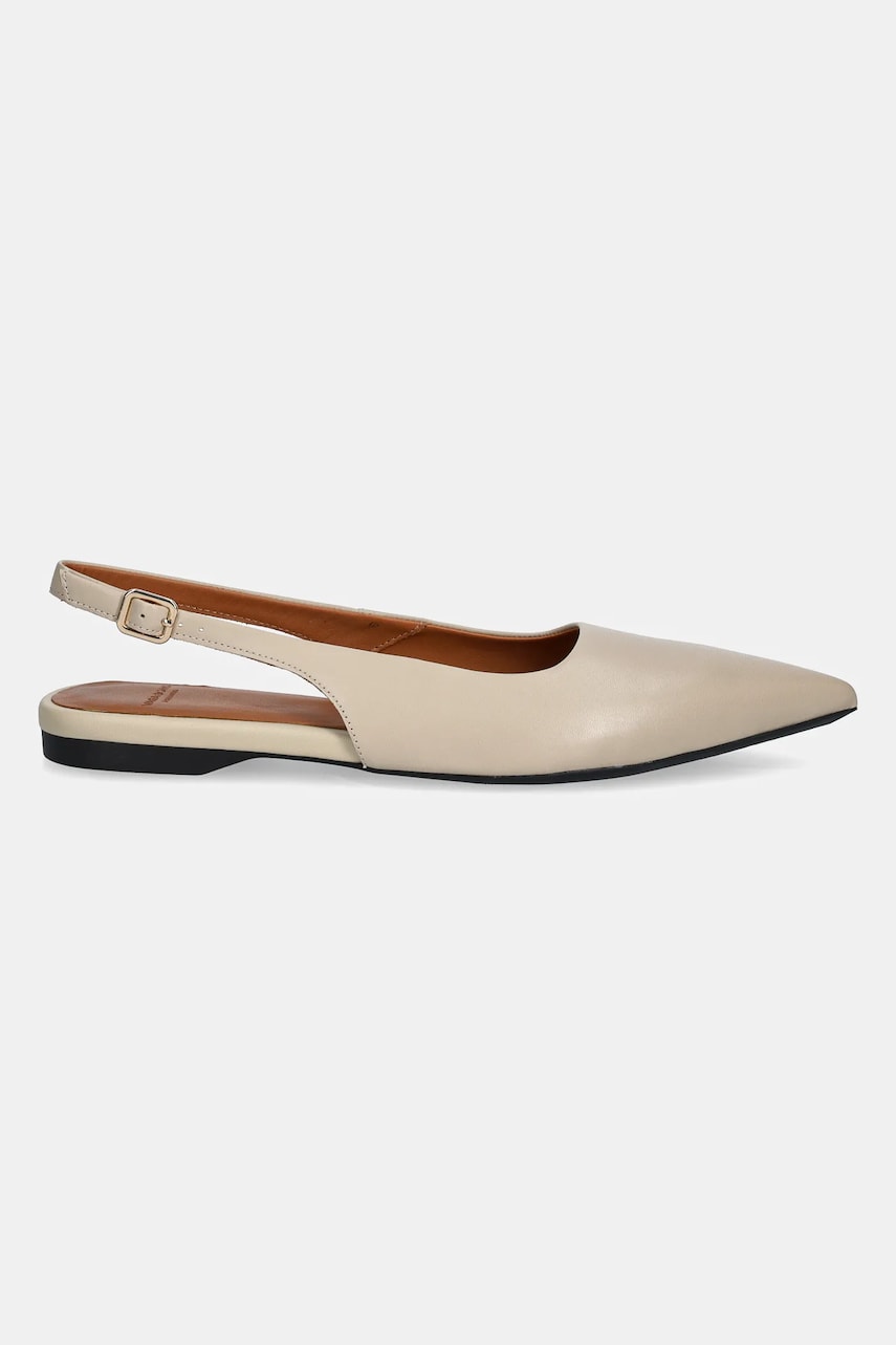 Кожаные балетки Vagabond Shoemakers HERMINE цвет бежевый открытая пятка 5733-101-37 Кожаные балетки Vagabond Shoemakers HERMINE цвет бежевый открытая пятка 5733-101-37