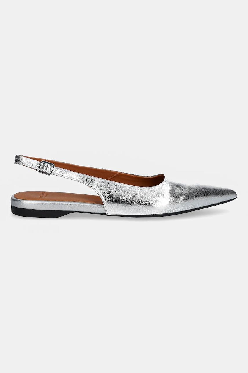 Кожаные балетки Vagabond Shoemakers HERMINE цвет серебрянный открытая пятка 5733-183-79 Кожаные балетки Vagabond Shoemakers HERMINE цвет серебрянный открытая пятка 5733-183-79