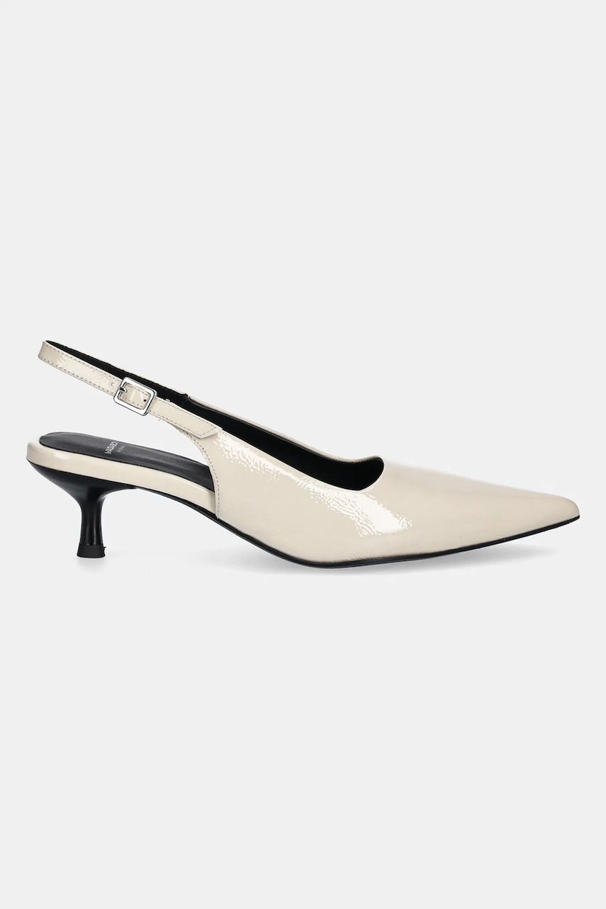Кожаные туфли Vagabond Shoemakers LYKKE цвет бежевый низкий каблук открытая пятка 5714-360-37 Кожаные туфли Vagabond Shoemakers LYKKE цвет бежевый низкий каблук открытая пятка 5714-360-37